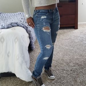 Eunina Destroyed Distressed Denim Skinny Jeans